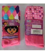 Nickelodeon DORA THE EXPLORER Girl&#39;s Argyle Print Character Tights, Fuch... - $9.95
