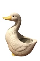 White Porcelain Duck Decorative Planter, 7 in high, Figurine,Ceramic (1 ... - $17.82