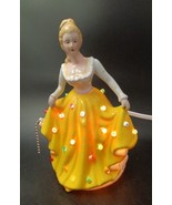 Gargoylery Studio: 50s-Style Yellow Lady Lighted TV Lamp Kitschy MCM - $55.00