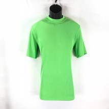 Log-in Uomo Dressy T-shirt Lime Green for Men Crew Neck Ribbed Corded Si... - £27.53 GBP
