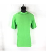 Log-in Uomo Dressy T-shirt Lime Green for Men Crew Neck Ribbed Corded Si... - £27.43 GBP