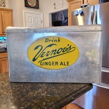 VTG Cronstroms Drink Vernor&#39;s Ginger Ale Aluminum Cooler Advertising 195... - €173,68 EUR
