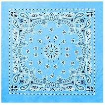 Rothco Jumbo Trainmen Paisley Bandana Cotton Light Blue Headwrap FaceCov... - $11.53