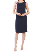 New Slny Navy Blue Pink Sheath Dress Size 16 - £42.47 GBP