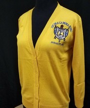 SIGMA GAMMA RHO SORORITY CARDIGAN SWEATER GOLD SORORITY CARDIGAN SWEATER... - £43.83 GBP