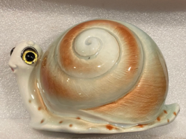 Vintage Ceramic 6" Snail Coin Bank 3893 w/Torn Rubber Stopper *Pre-Owned... - $18.99
