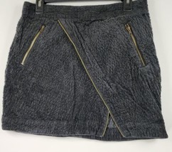 Urban Outfitters Skirt Womens Large Black Corduroy Zipper Pockets Mini - £26.89 GBP