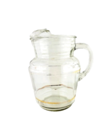 Anchor Hocking Vintage Water Juice Pitcher With Gold Stripes - $17.82