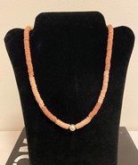 Heishi beads necklace polymer disc beaded brown handmade summer choker - $378.57 MXN