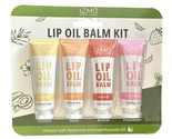 IZME New York Lip Oil Balm Kit - Set of 4 - Coconut, Peach, Rosehip, Str... - £13.42 GBP