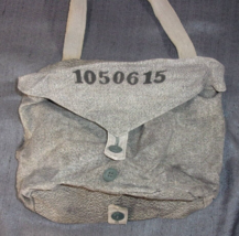 Vintage Swiss Army Military Crossbody Medic Pouch Bag Salt &amp; Pepper Grey Stencil - £17.47 GBP