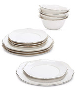 Charter Club Gilded 12-Pc. Dinnerware Set, Service for 4, NEW - $99.99