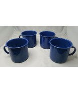 Enamel Blue Mug Camping Hiking Cup Mug Set of 4 Coffee Tea Hot Chocolate... - £22.71 GBP