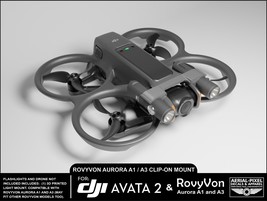DJI Avata 2 Tool-Less Flashlight Mount for RovyVon Aurora A1 and A3 Lights - $14.95