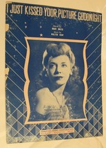 Vintage Just Kissed Your Picture Goodnight Sheet Music 1936 - £3.77 GBP