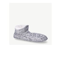 Joyspun Knit Slipper Sock Booties, Gray Marble Womens One Size 7-9.5 NWT - $14.99