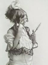 1902 Newspaper Ad CUTE GIRL IN ADULT CLOTHES DOING HER MAKEUP Finishing ... - $22.50
