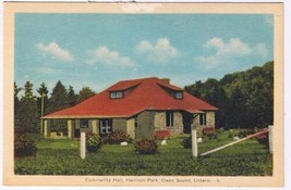 Ontario Postcard Owen Sound Harrison Park Community Hall - £2.32 GBP