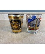Souvenir Clear Glass Vintage Shot Glasses Plymouth Massachusetts &amp; Washi... - $7.91