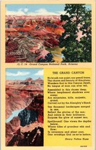 Grand Canyon National Park Arizona Split View Poem Postcard - £4.03 GBP