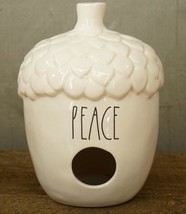Rae Dunn Artisan Collection PEACE White Ceramic Acorn Hanging Bird House - £19.43 GBP