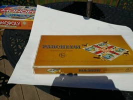 1967 Selchow & Righter Gold Seal Parcheesi Board Game Complete in Box Nice Cond. - $18.00
