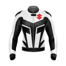SUZUKI RACING Motogp Motorbike Motorcycle Leather Jacket Ce Armoured All Sizes - £141.42 GBP