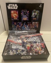 4 Star Wars Puzzles 3 300 Piece and 1 500 Piece Panoramic Disney - £21.22 GBP