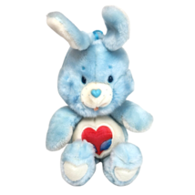 Vintage 1985 Care Bears Cousins Swift Heart Rabbit Blue Stuffed Animal Plush Toy - £59.05 GBP
