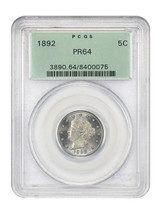 1892 5C PCGS PR64 (OGH) - $483.79