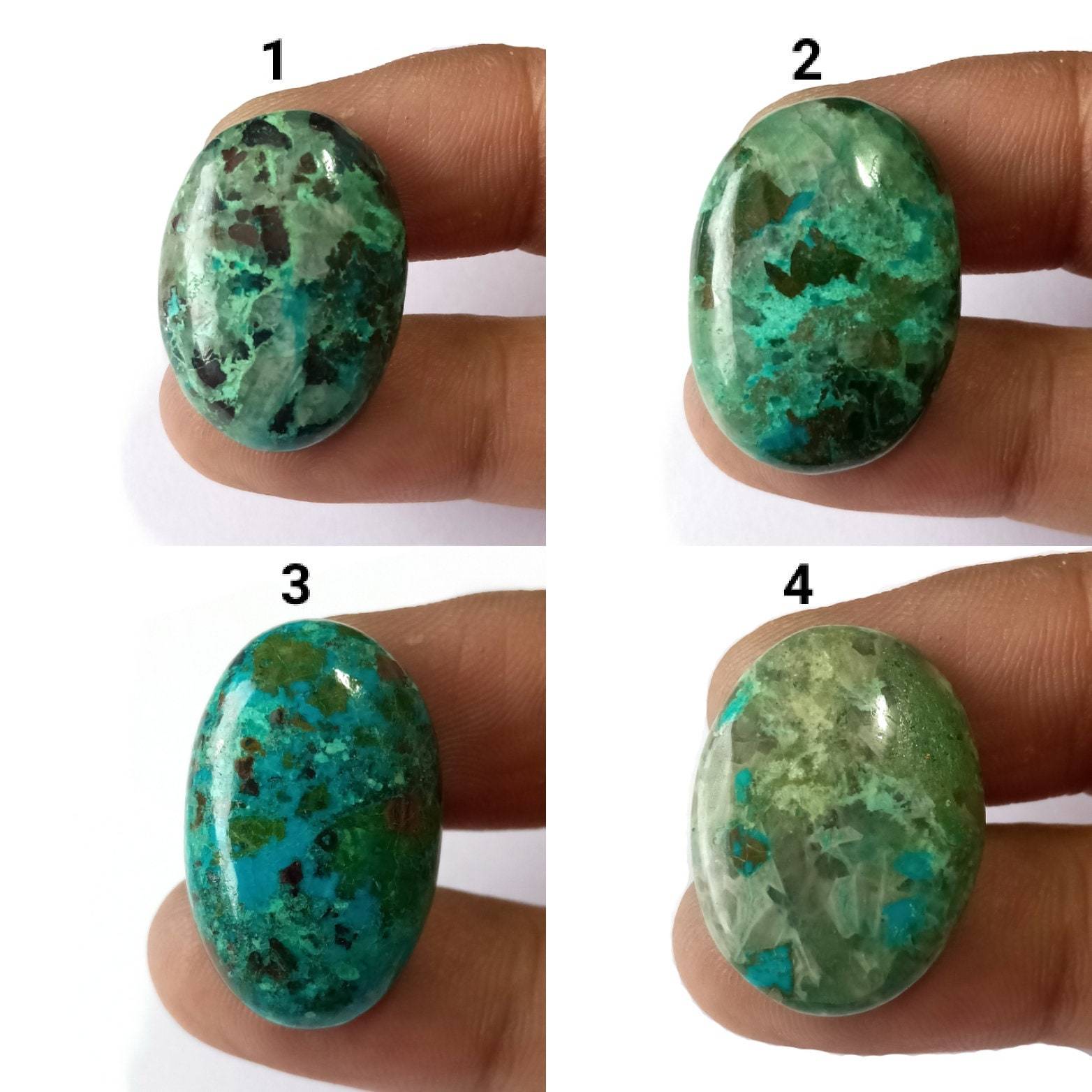Healing Gemstone, 100% Natural, Small, Medium Chrysocolla, Oval, Cushion... - $11.00