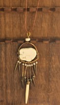 handmade one of a kind Magnesite and brass pendant.  - £22.42 GBP