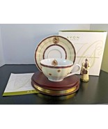 Avon Mrs. P.F.E. Albee Teacup &amp; Saucer Honor Society Award Figurine &amp; Bo... - £7.69 GBP