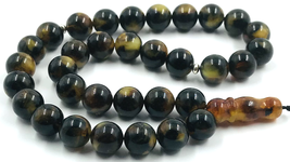 Islamic 33 Prayer beads Natural Baltic Amber Muslim Tasbih Misbaha pressed - £106.76 GBP