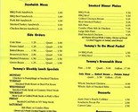 Tommy&#39;s Country BBQ and Bagels Menu Spring Creek Parkway Plano Texas - $13.86