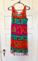 Darling Fashion Wear Colorful Sleeveless Dress with Fringe Size L - $22.10
