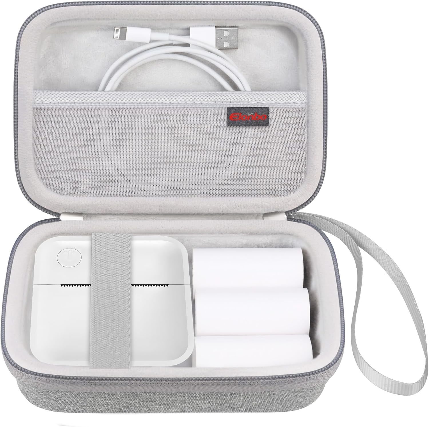 Elonbo Carrying Case For Vfu Label Maker Machine, Mini Label Printer, Grey - $38.98