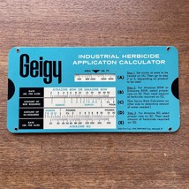 1964 Vintage Geigy Herbicide Calculator Cardboard Slide Ruler Slide Chart - $49.49