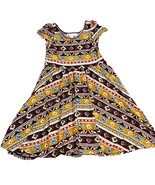 LuLaRoe Dot Dot Smile DDS Lucy Cap Sleeve Twirl Dress Size 7 Girls - £18.77 GBP