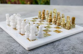 Handmade Marble Chess Set Indoor Adult Chess Game Marble Chess Board Han... - £172.99 GBP