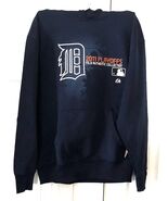 Detroit Tigers Sweatshirt Hoodie L Pre-Owned Navy Dark Blue 2011 Playoffs - $348.65 MXN