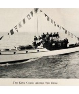 King Alfonso Aboard The Elena King&#39;s Cup 1928 Race To Spain Nautical Pri... - $464.90 MXN