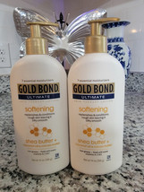 Lot of 2 Gold Bond Softening Lotion Shea Butter Coconut Oil Cocoa Butter 14 oz - $57.41