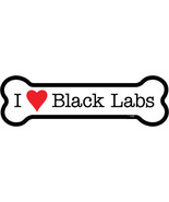 I Heart (Love) Black Labs Dog Bone Car Fridge Magnet  2"x7" USA Made Waterproof - $4.99