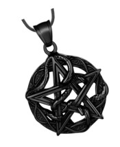 Pentagram Pentacle Wiccan Necklace -Star Satanic Pendant of - £37.62 GBP