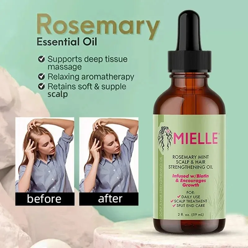 Mielle Original Rosemary Mint Scalp Hair Strengthening B Biotin Essential Bs Nou - £19.30 GBP