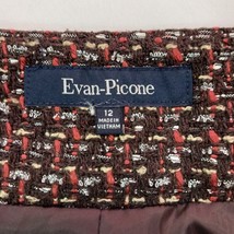 Evan Picone Women's Brown Wool Blend Front Pockets Side Zipper Skirt Size 12 image 15