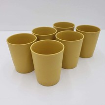 Tupperware Juice Tumblers Cups 6 oz Set of 6 Yellow Harvest Gold 1251-38 USA Vtg - £17.96 GBP
