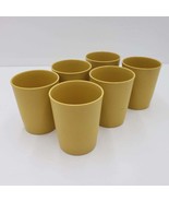 Tupperware Juice Tumblers Cups 6 oz Set of 6 Yellow Harvest Gold 1251-38... - £16.79 GBP