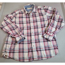 Tommy Bahama Plaid Flannel Shirt XL Cotton Button Down Marlin Logo - $37.99